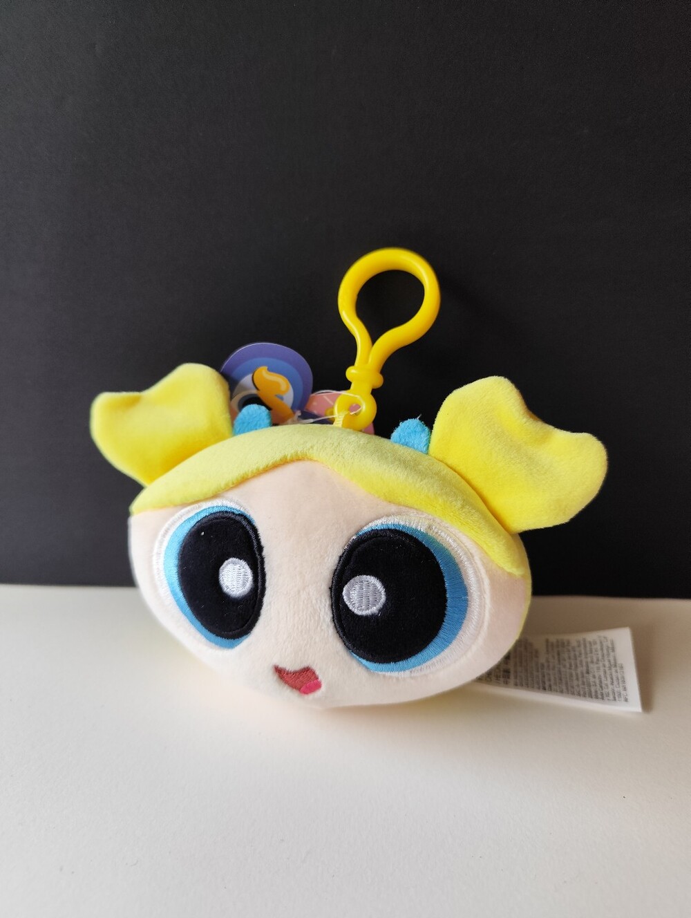 3/$30💜Miniso Powerpuff Girls Bubbles head plush keychain